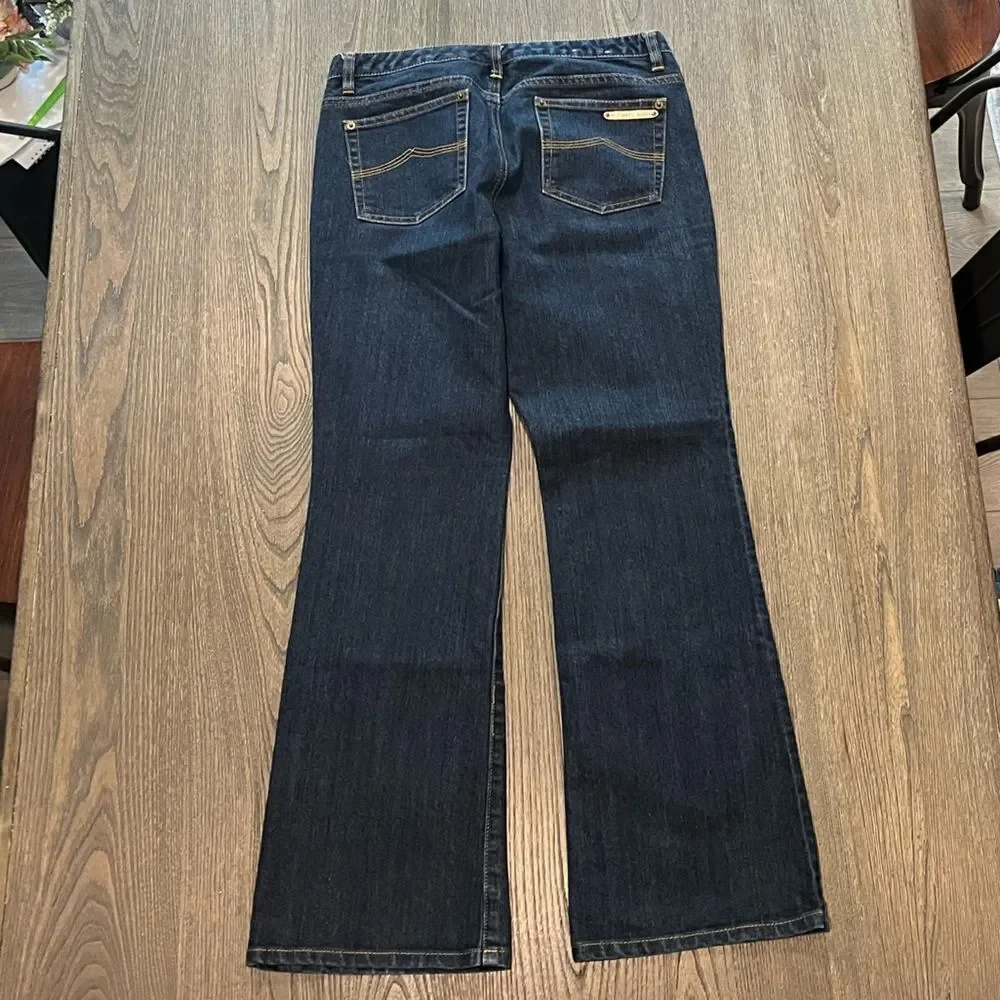 Michael Kors Dark Wash Denim Jeans Flare Leg Size 8